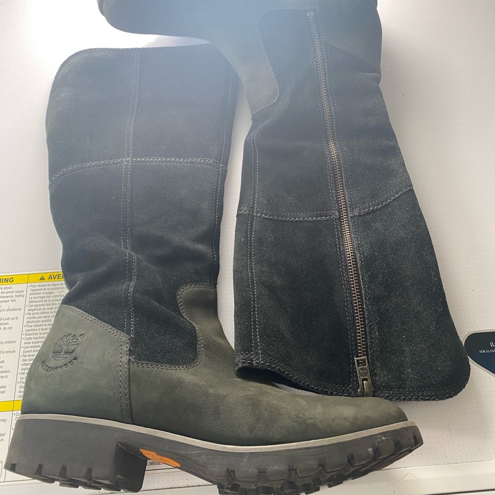 Timberland knee high boots black size 7 Women